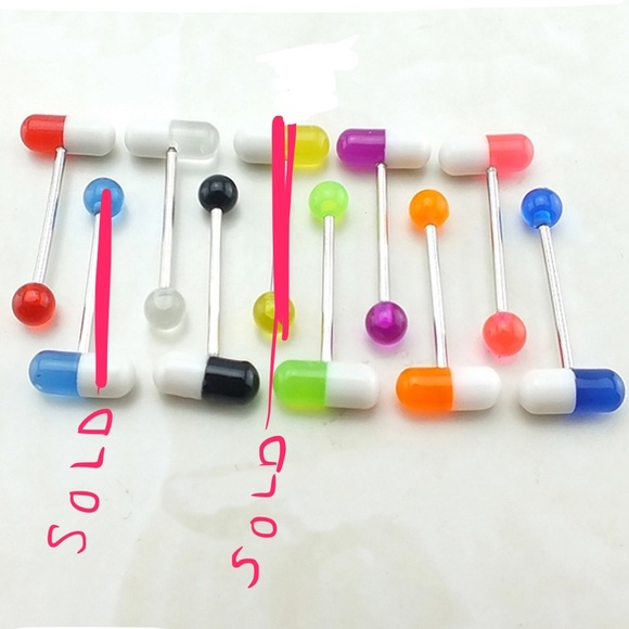 💊 Chill Pill Tongue Barbell - Picture 5 of 8